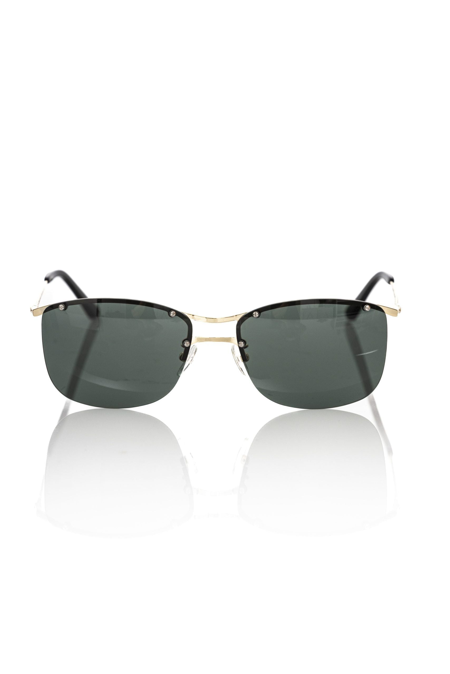 Frankie Morello Black Metallic Fiber Men's Sunglasses