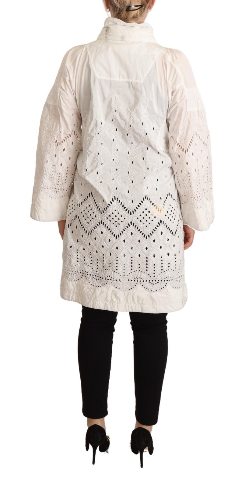 Ermanno Scervino Button Down White Long Sleeve Polyester Jacket | Regal Royce