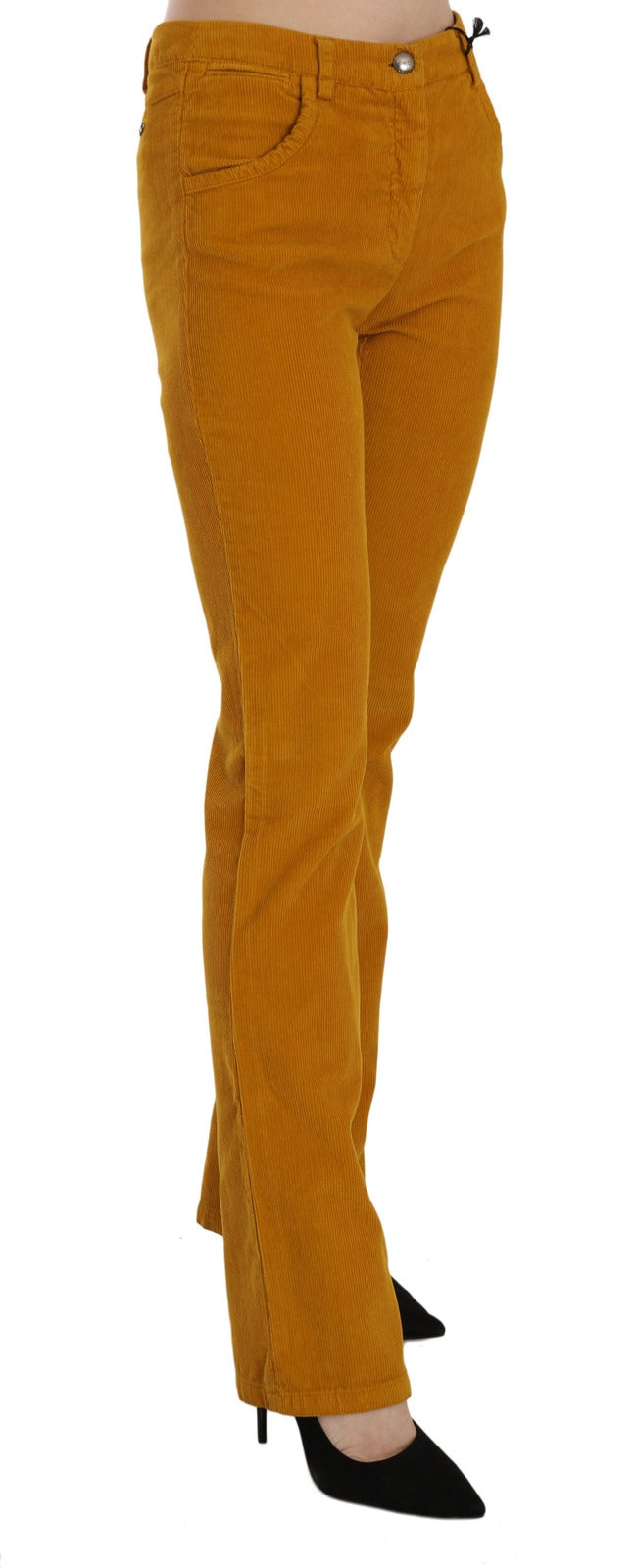Costume National Orange High Waist Straight Trouser Pants | Regal Royce