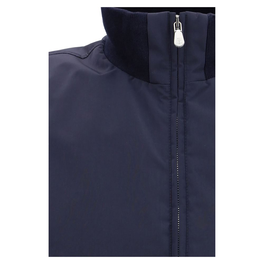 Brunello Cucinelli Blue Polyester Sleveless Jacket | Regal Royce