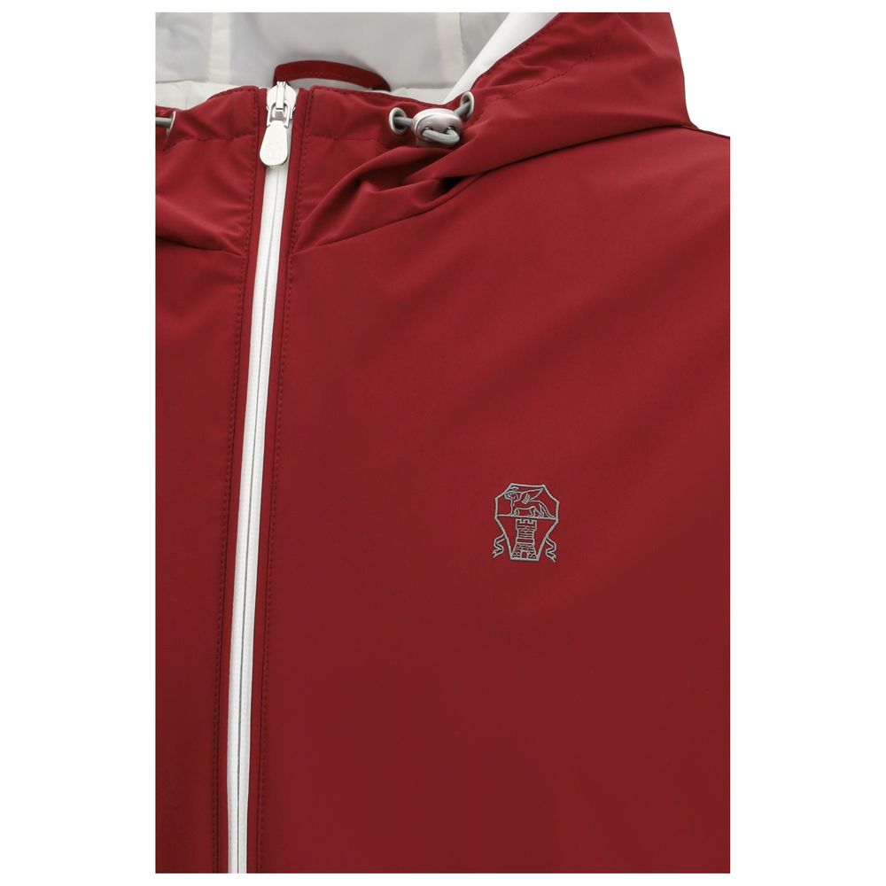 Brunello Cucinelli Bordeaux Polyamide Shell Jacket | Regal Royce