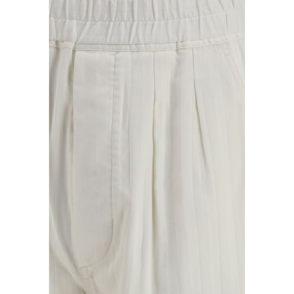 Tom Ford White Cotton Casual Pants | Regal Royce