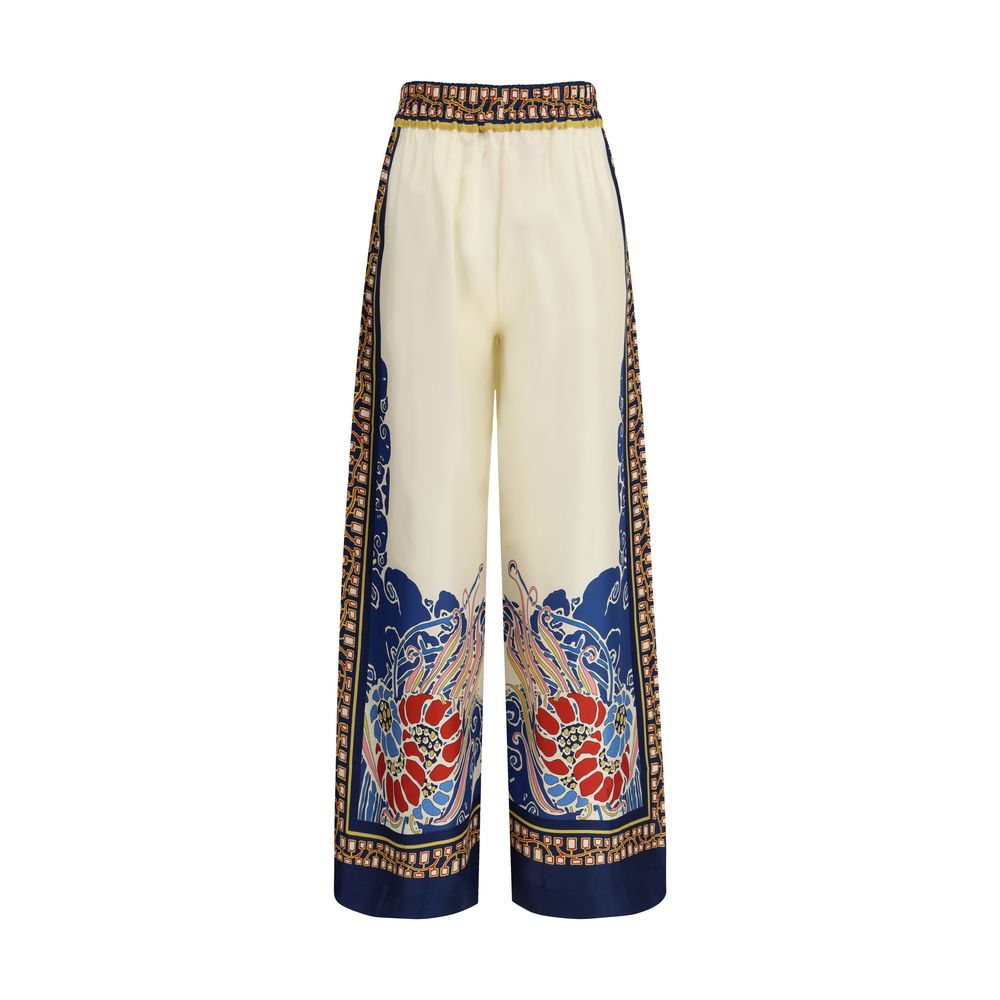 La Double J Multicolor Silk Casual Pants | Regal Royce