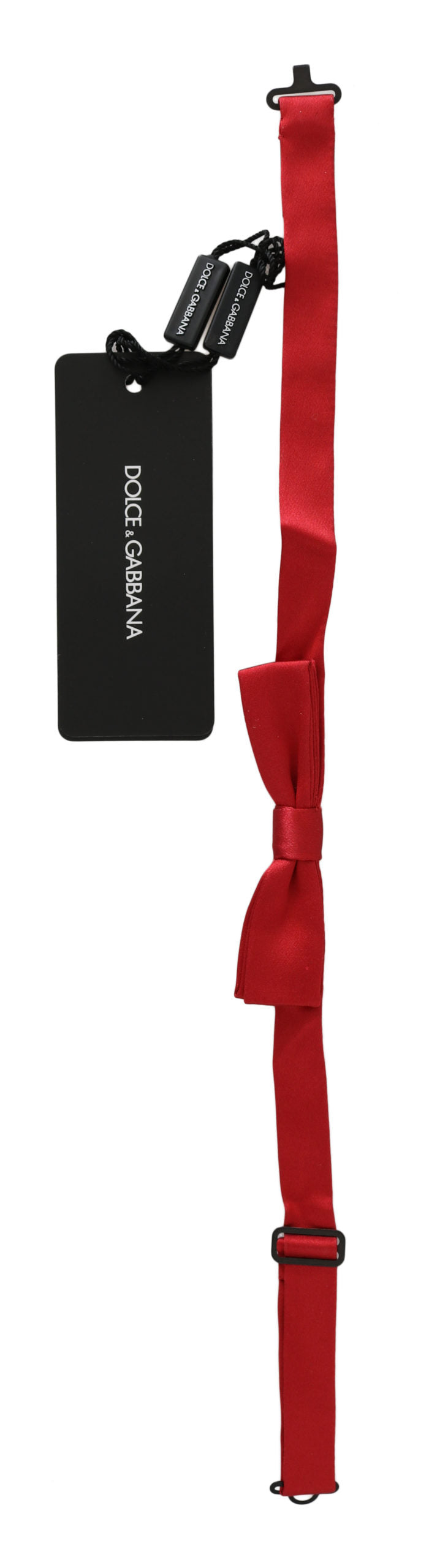 Dolce & Gabbana Red 100% Silk Slim Adjustable Neck Papillon Bow Tie | Regal Royce