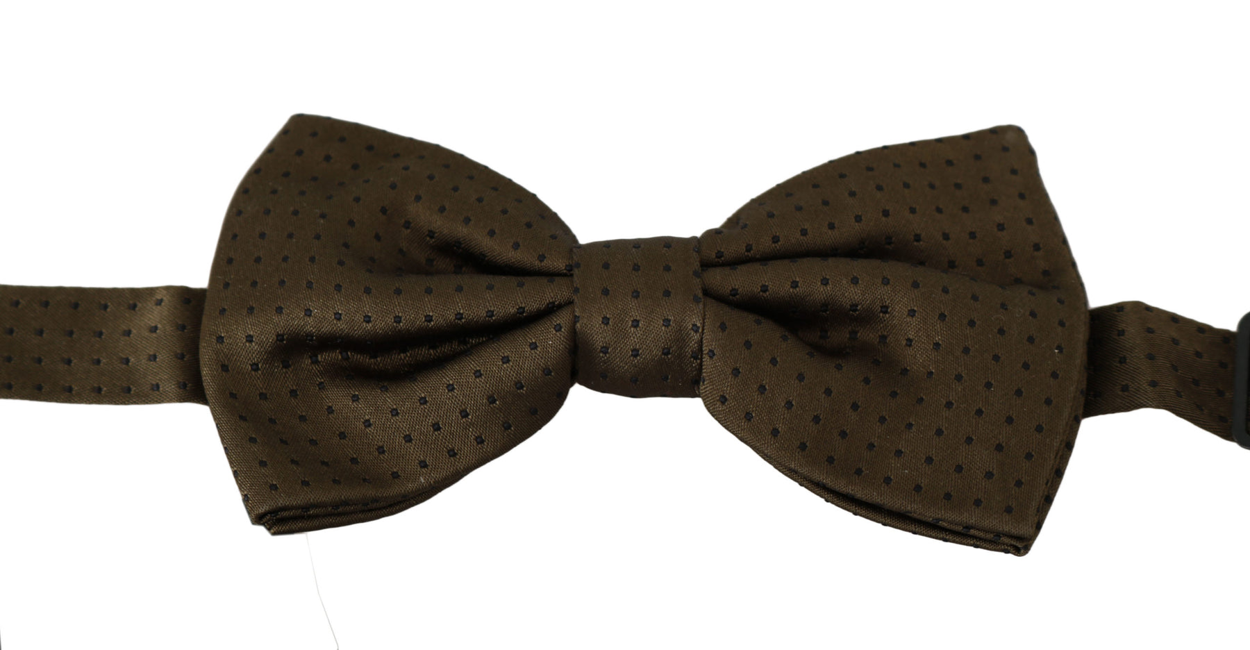 Dolce & Gabbana Brown Polka Dots Silk Adjustable Neck Papillon Men Bow Tie | Regal Royce