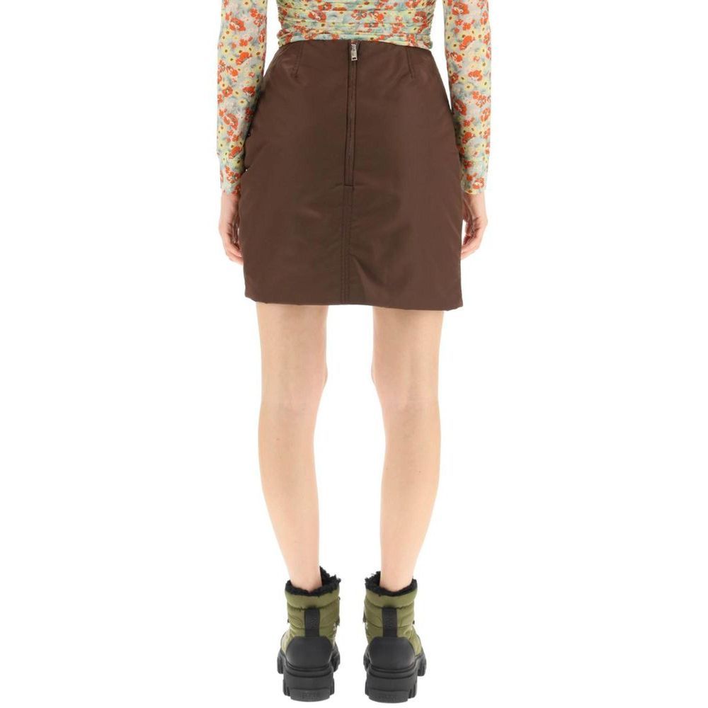 Ganni Brown Acetate Mini Skirt | Regal Royce