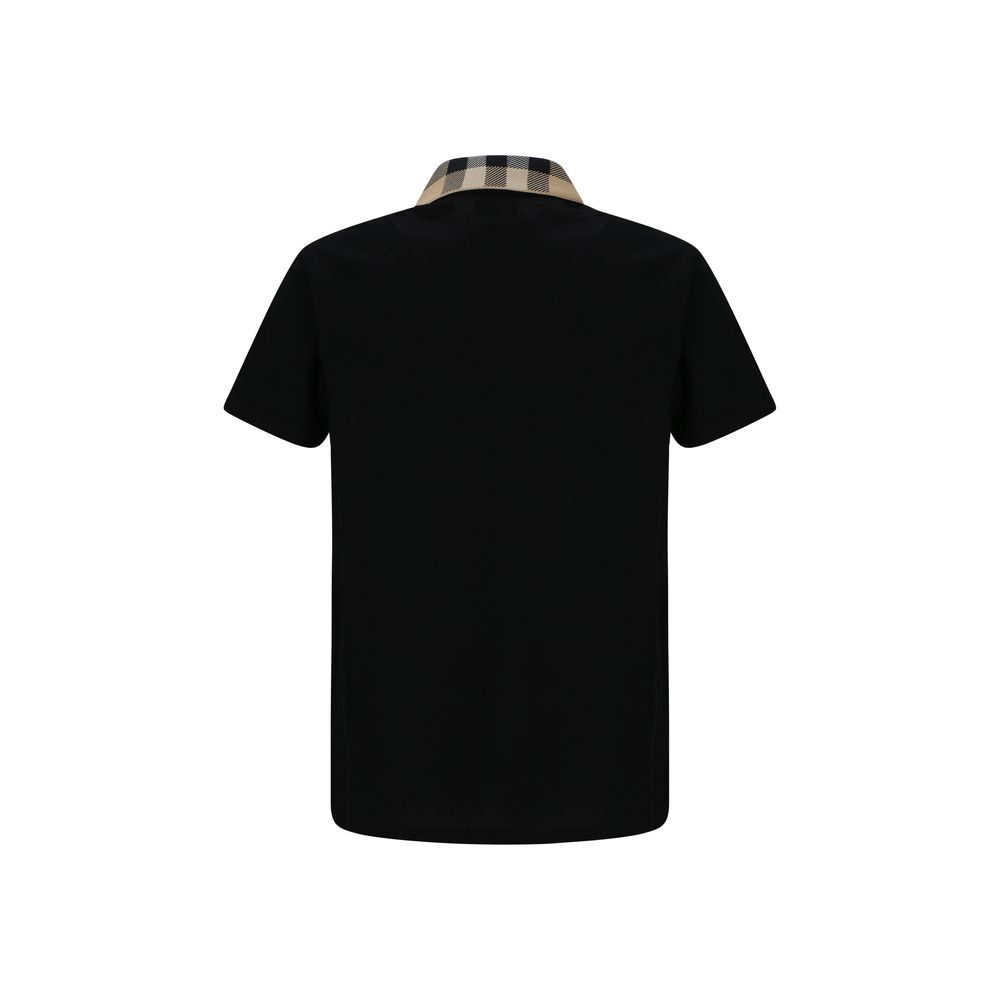 Burberry Black Cotton Polo Shirt | Regal Royce
