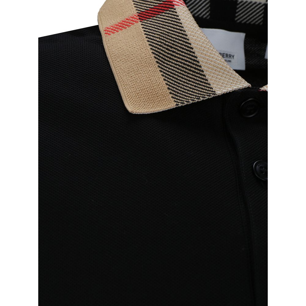 Burberry Black Cotton Polo Shirt | Regal Royce