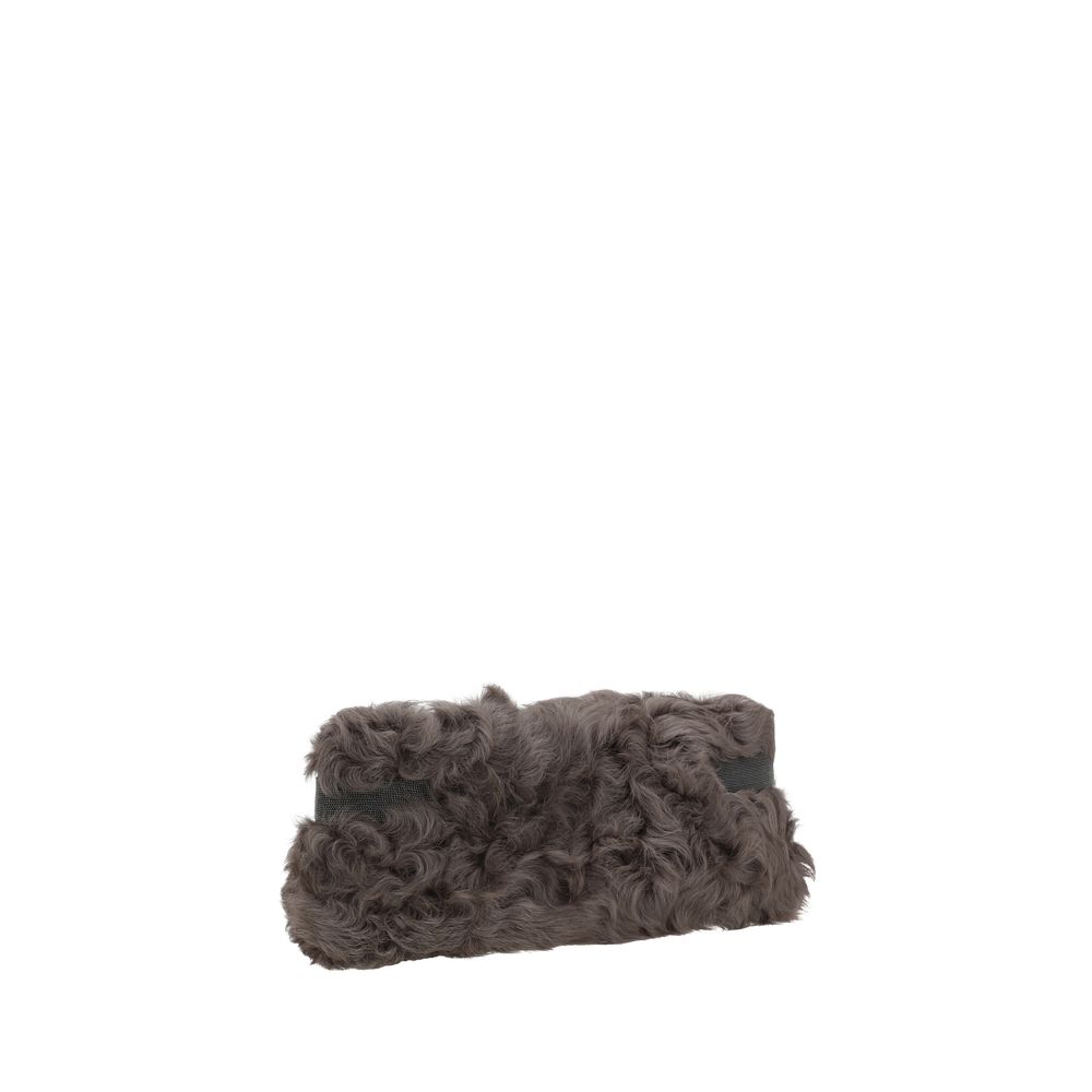 Brunello Cucinelli Brown Fur Clutch Bag | Regal Royce
