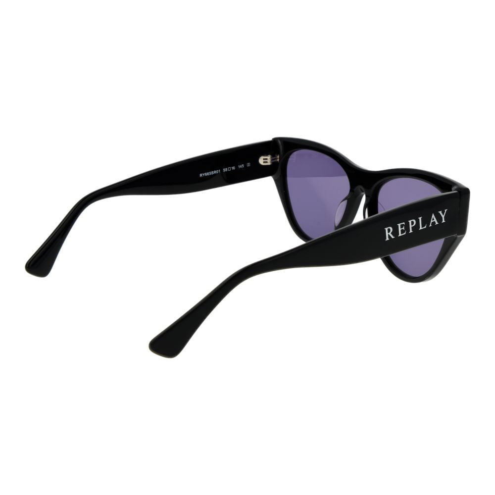 Replay Black Plastic Sunglasses | Regal Royce