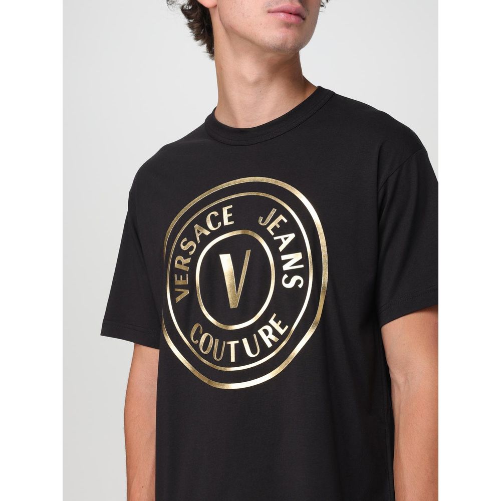 Versace Jeans Black Cotton T-Shirt | Regal Royce