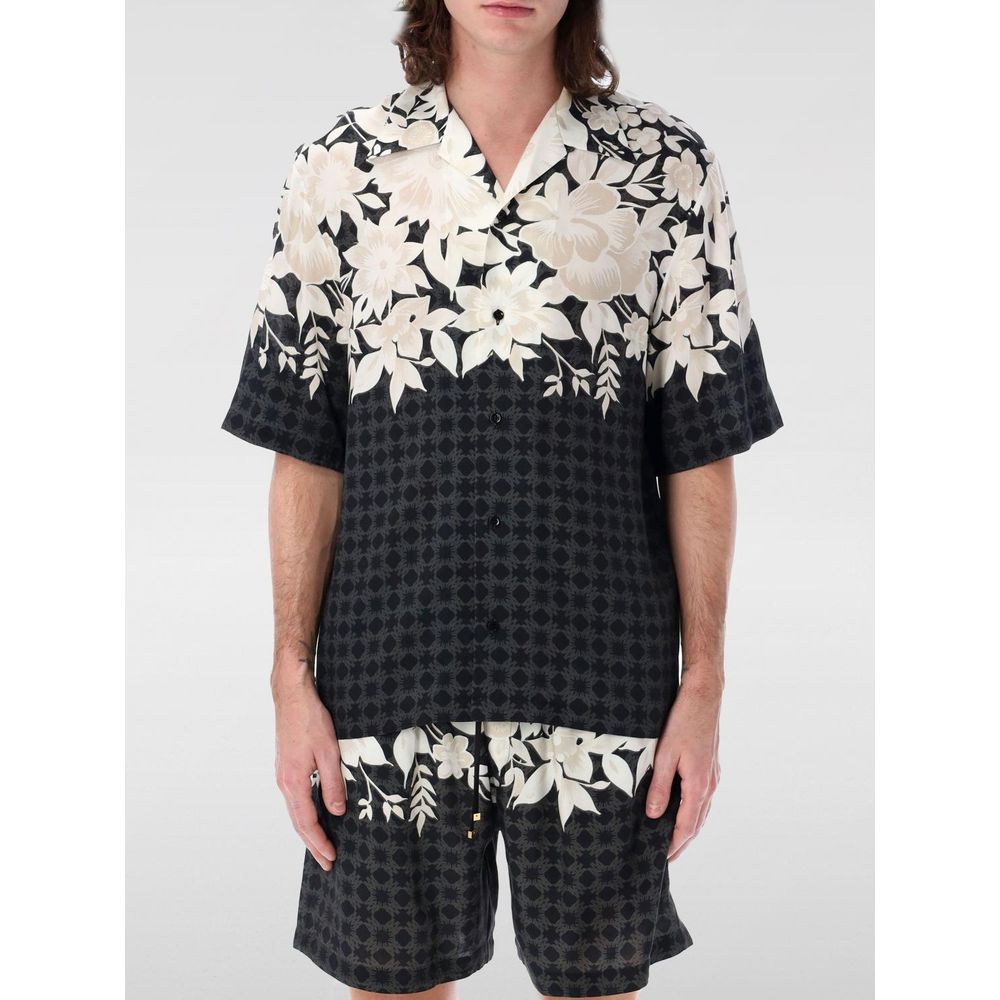 Amiri Black Silk Pattern Shirt | Regal Royce