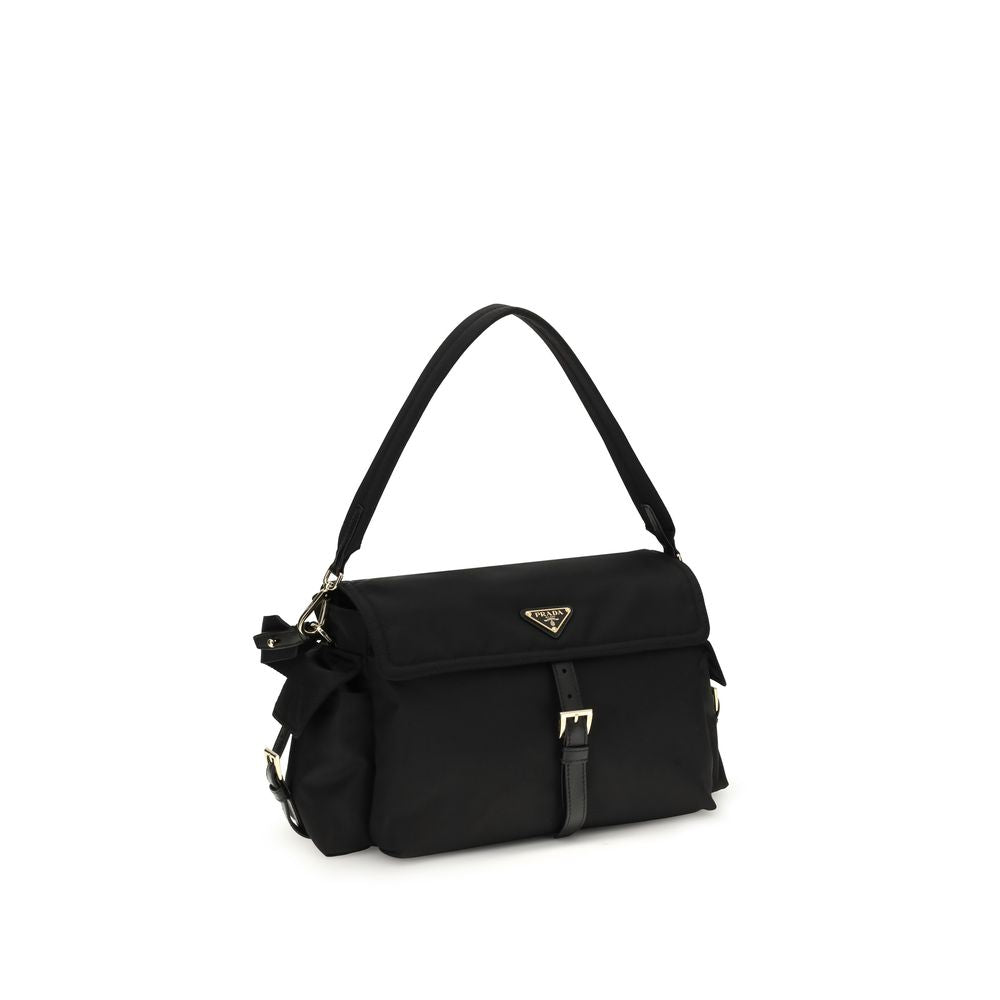 Prada Black Recycled Polyamide Shoulder Bag | Regal Royce