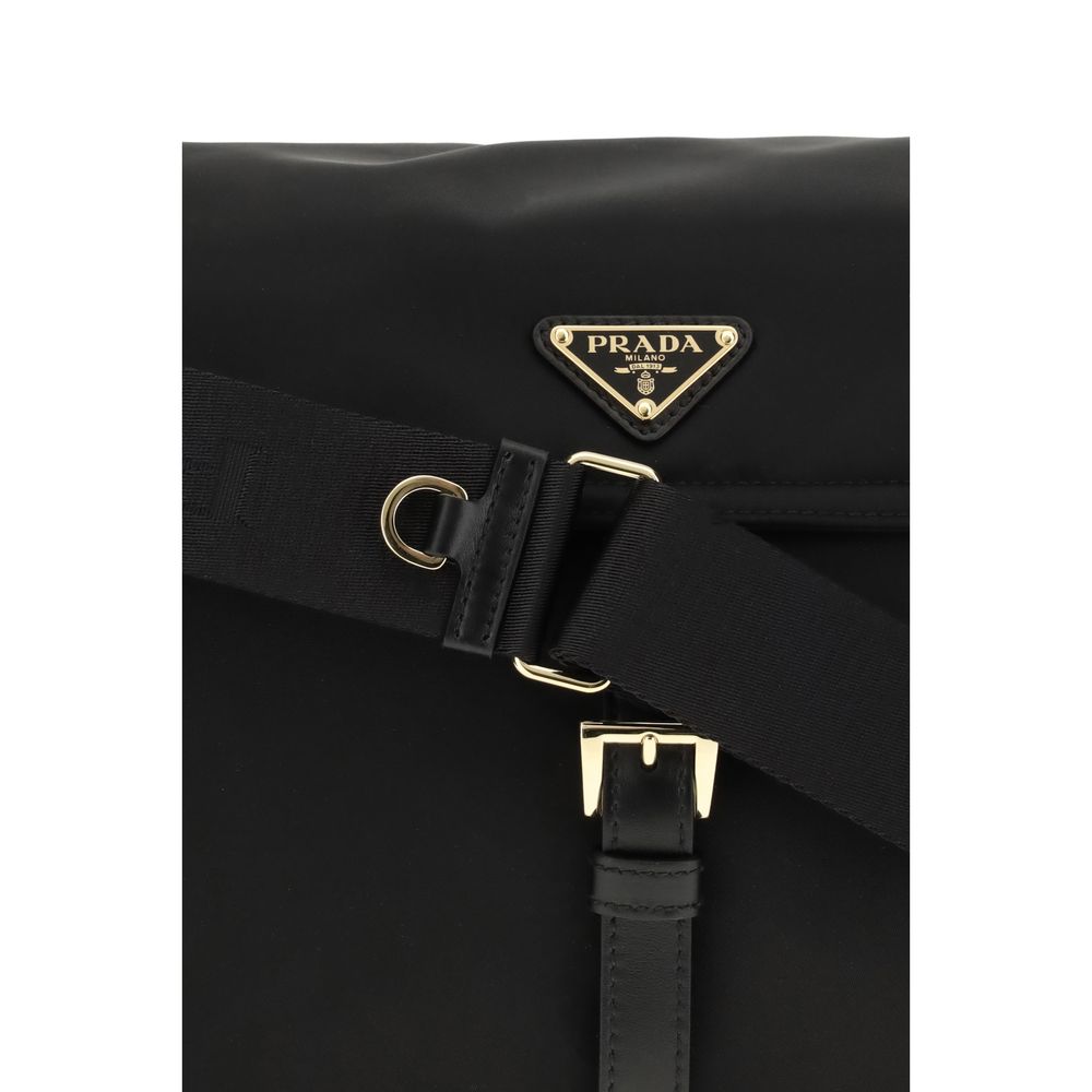 Prada Black Recycled Polyamide Shoulder Bag | Regal Royce