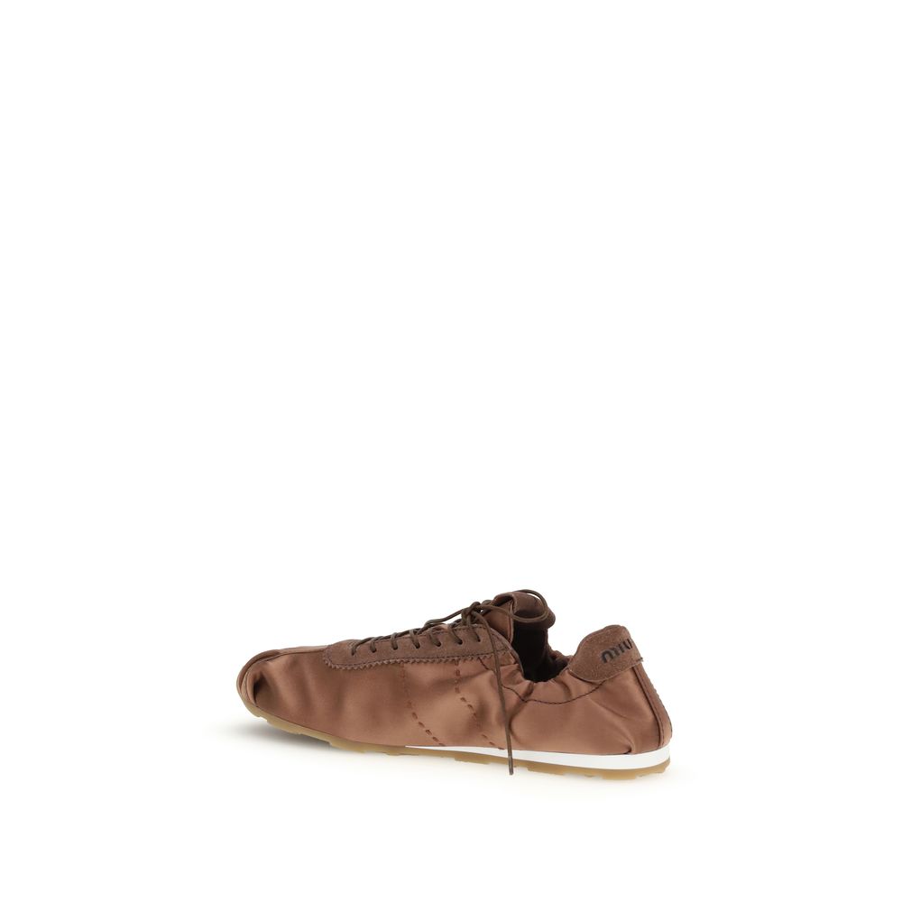 Miu Miu Brown Viscose Sneakers | Regal Royce