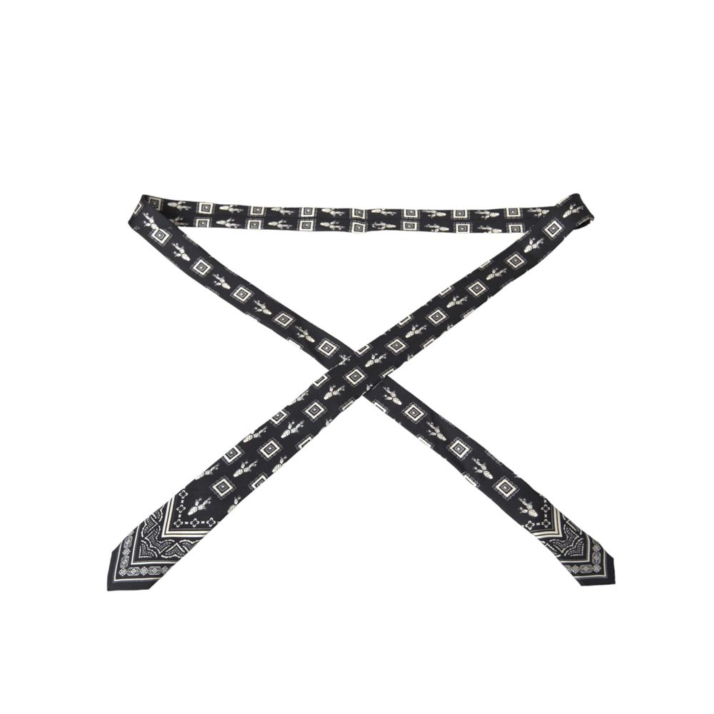 Dolce & Gabbana Black And White Silk Tie | Regal Royce
