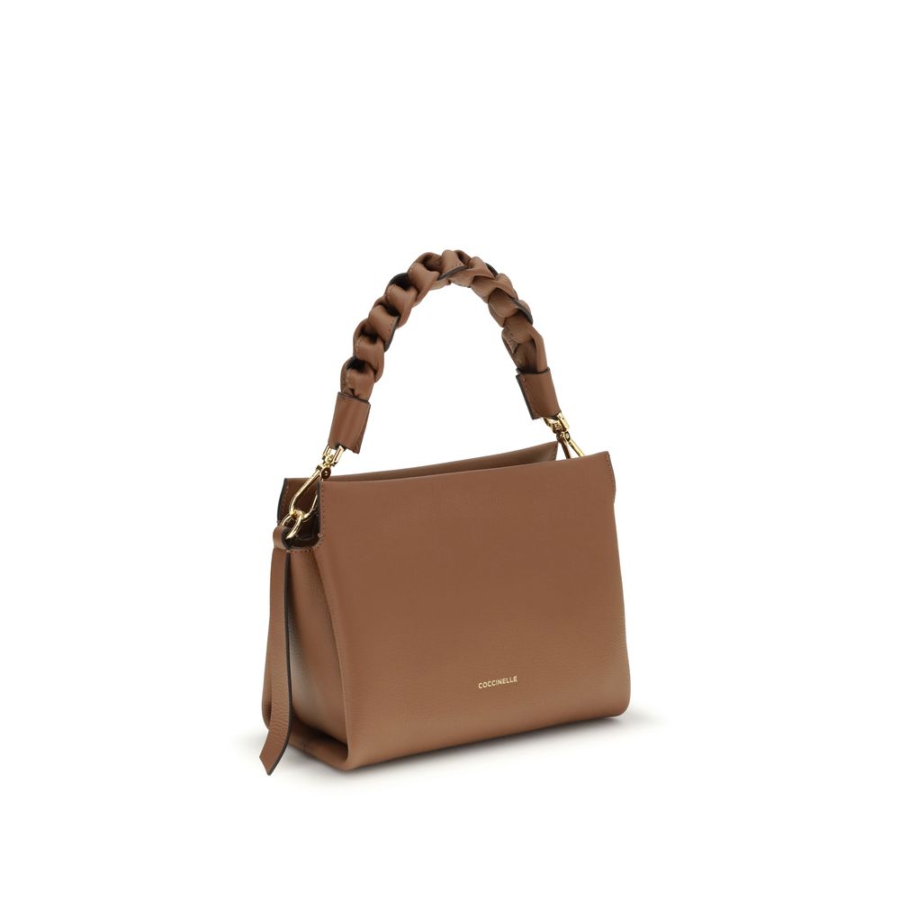 Coccinelle Beige Calf Leather Bos Taurus Handbag | Regal Royce