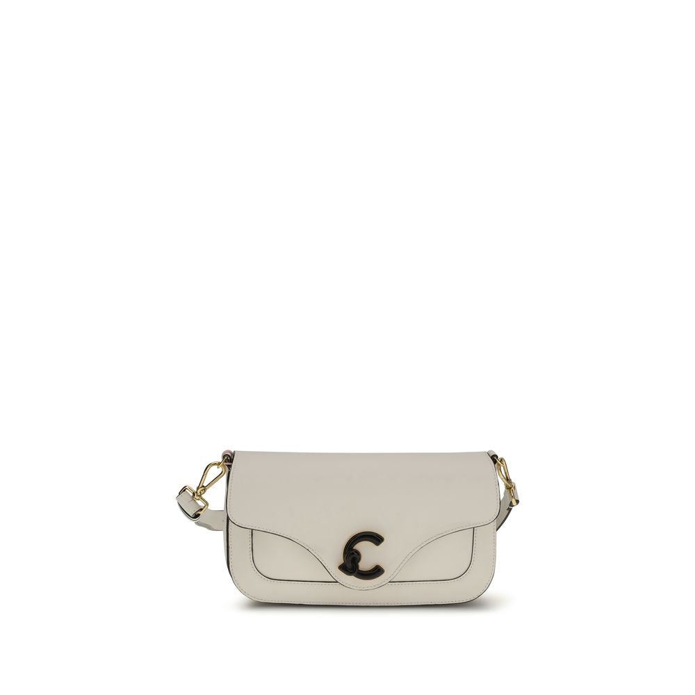 Coccinelle White Calf Leather Bos Taurus Shoulder Bag | Regal Royce