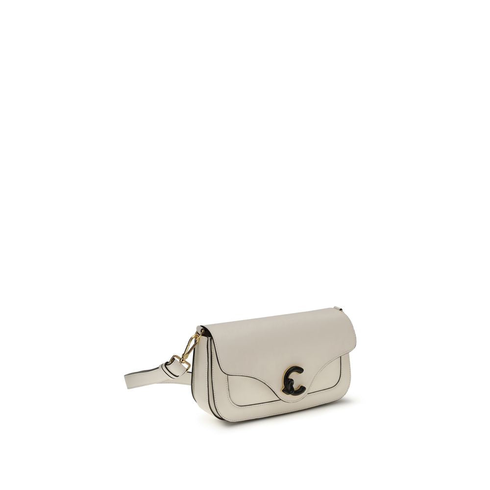 Coccinelle White Calf Leather Bos Taurus Shoulder Bag | Regal Royce