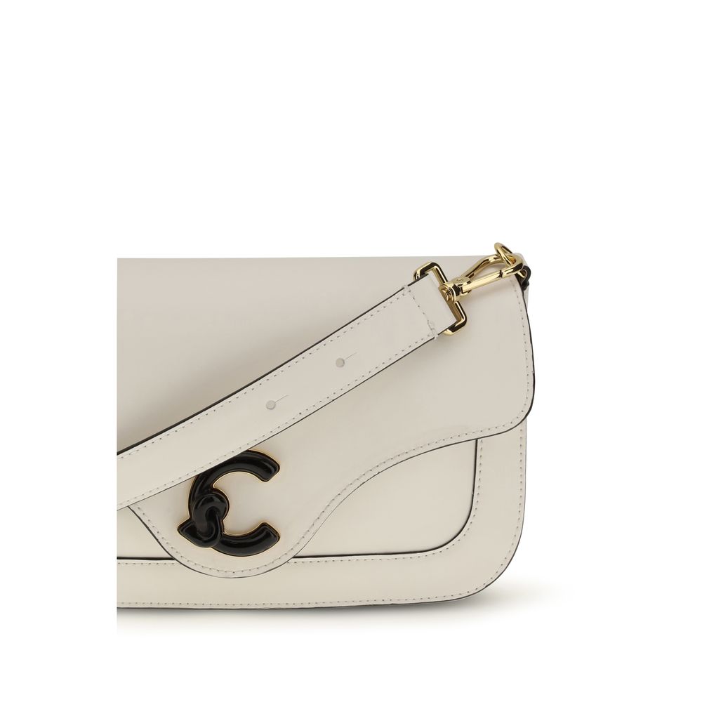 Coccinelle White Calf Leather Bos Taurus Shoulder Bag | Regal Royce