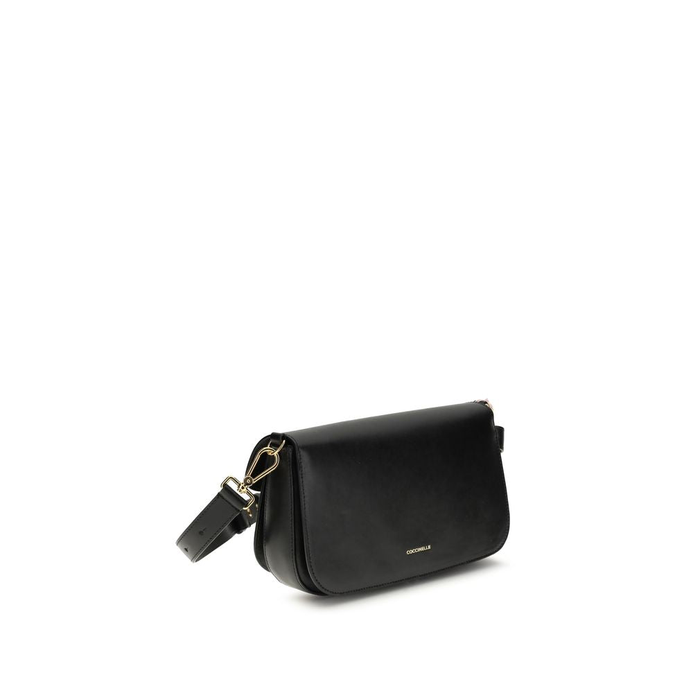Coccinelle Black Calf Leather Bos Taurus Shoulder Bag | Regal Royce
