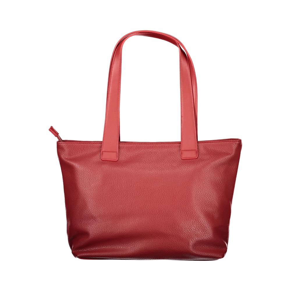 Mario Valentino Rosso Polyurethane Woman Shoulder Bag | Regal Royce