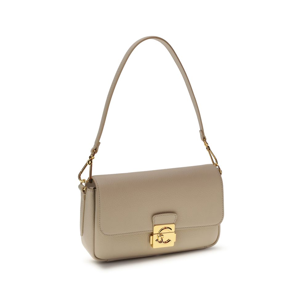 Coccinelle Beige Calf Leather Bos Taurus Shoulder Bag | Regal Royce