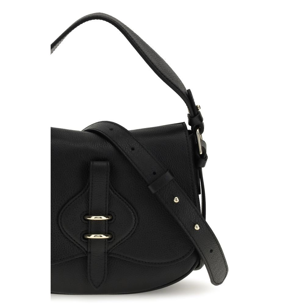 Coccinelle Black Calf Leather Bos Taurus Shoulder Bag | Regal Royce