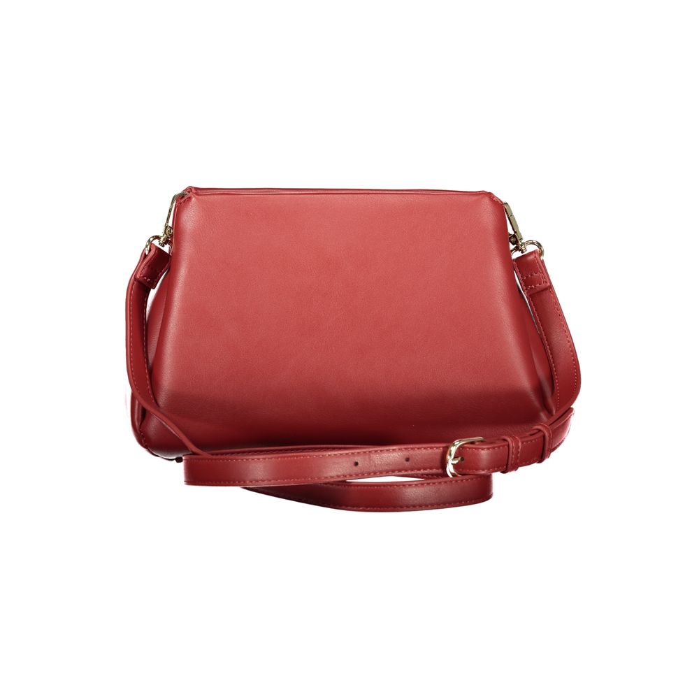 Mario Valentino Rosso Polyurethane Women Handbag | Regal Royce
