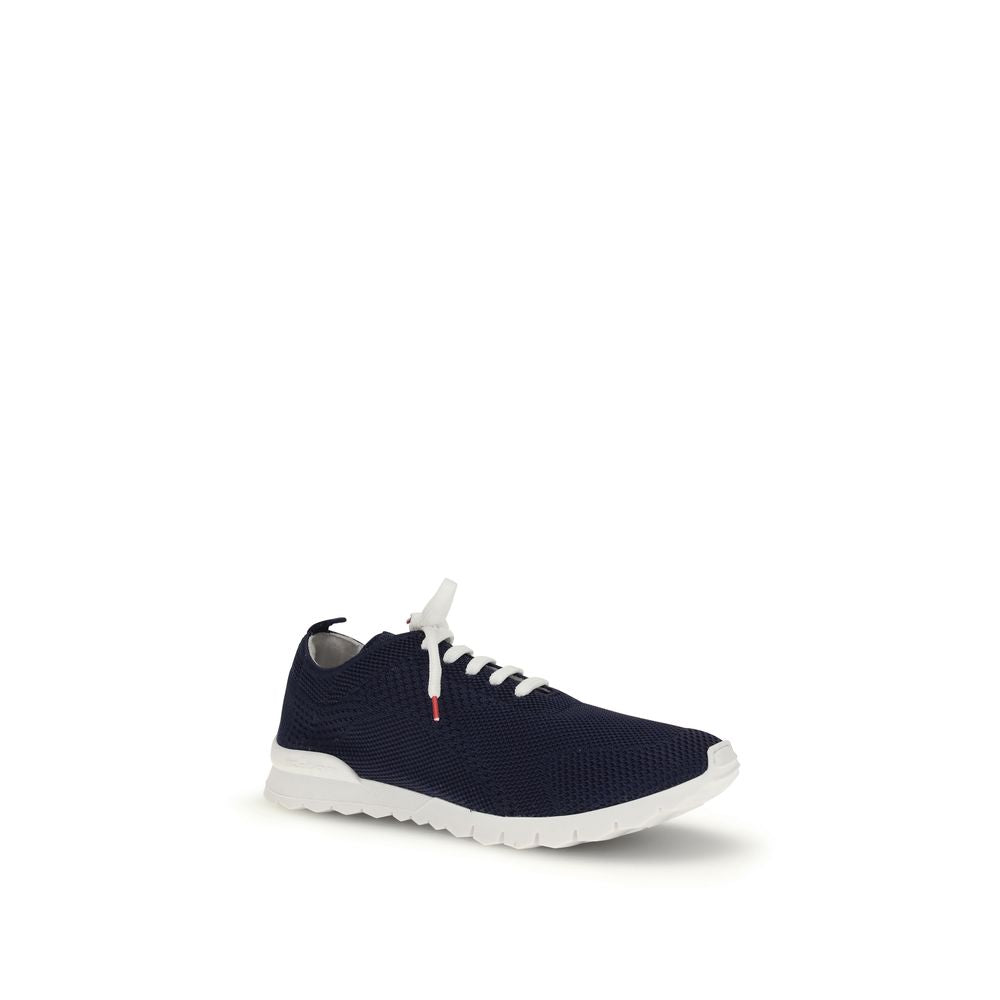 Kiton Blue Cotton Low Top Sneakers | Regal Royce