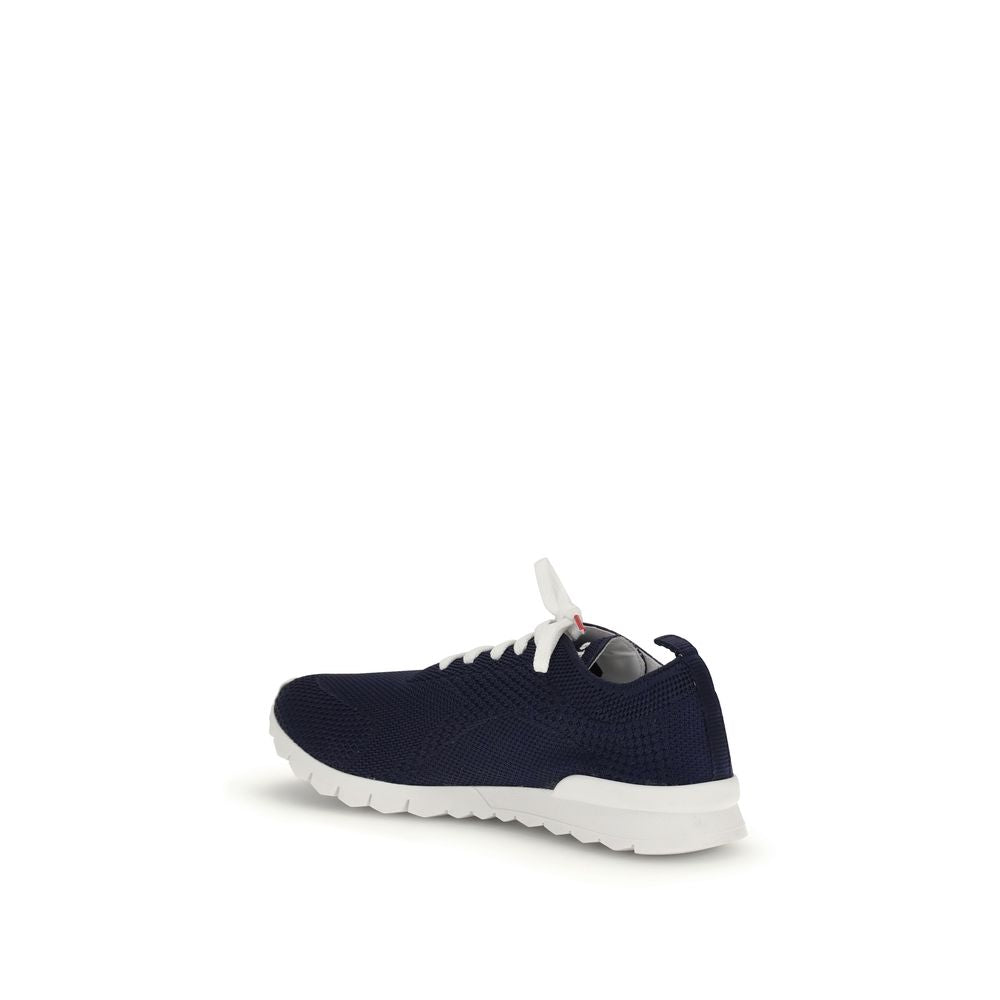 Kiton Blue Cotton Low Top Sneakers | Regal Royce