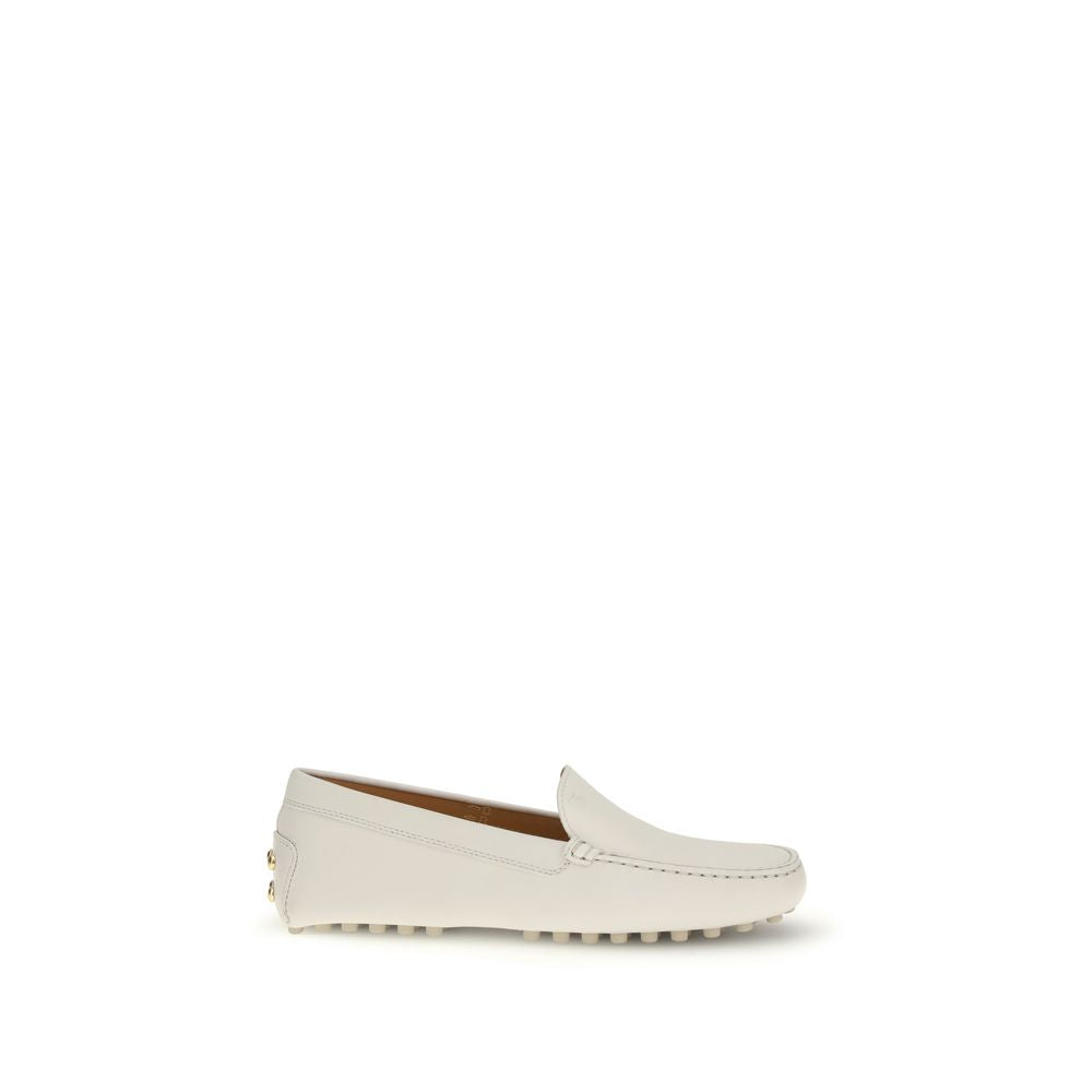 Tod's Cream Calf Leather Bos Taurus Slip-On Loafers | Regal Royce