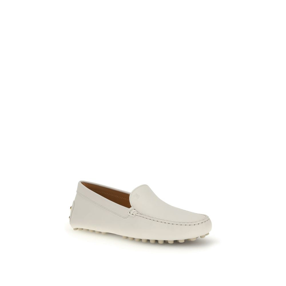 Tod's Cream Calf Leather Bos Taurus Slip-On Loafers | Regal Royce
