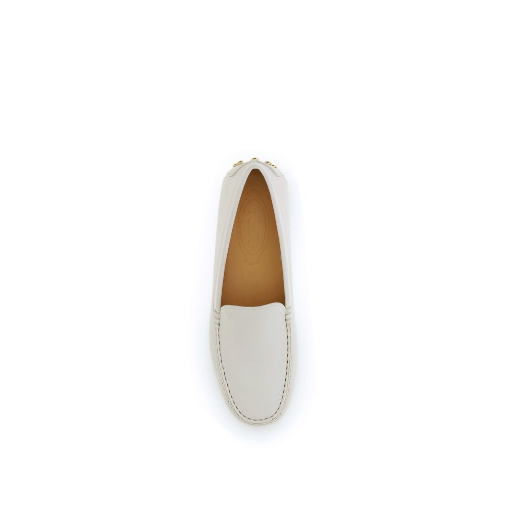 Tod's Cream Calf Leather Bos Taurus Slip-On Loafers | Regal Royce