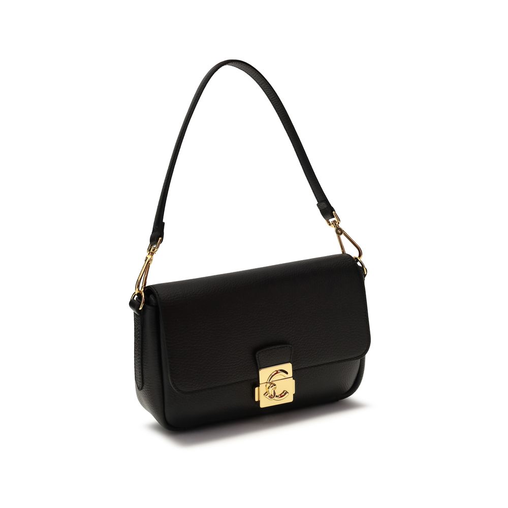 Coccinelle Black Calf Leather Bos Taurus Shoulder Bag | Regal Royce