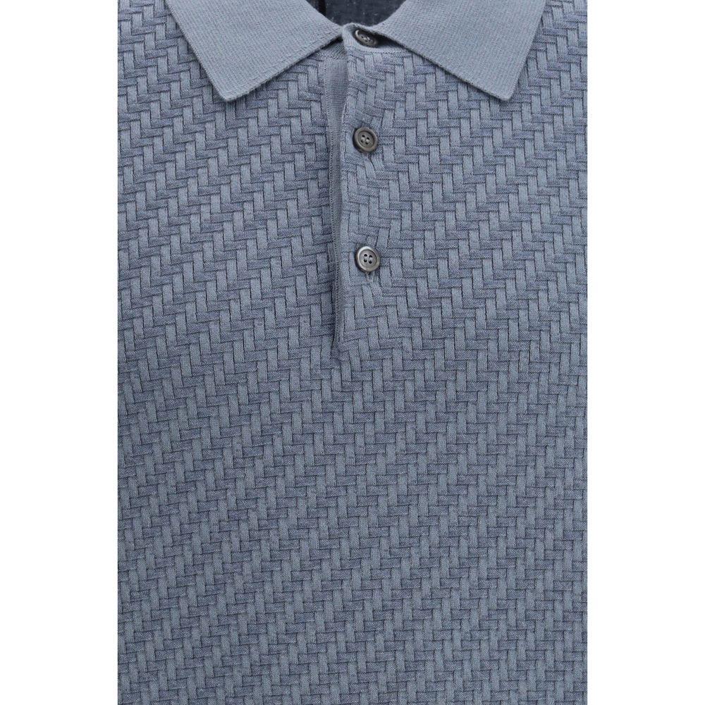 Brioni Light Blue Cotton Polo Shirt | Regal Royce