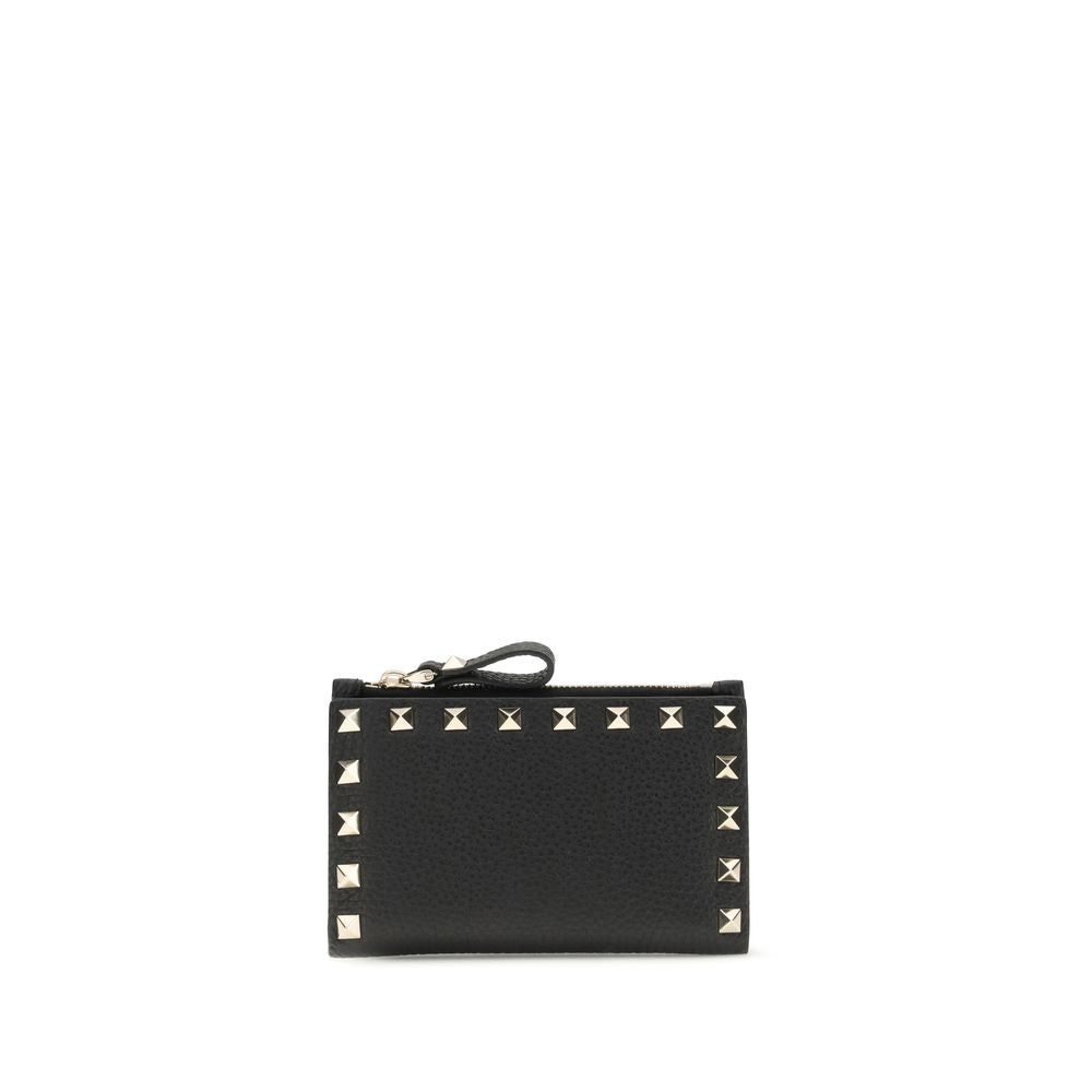 Valentino Garavani Black Calf Leather Bos Taurus Wallet | Regal Royce