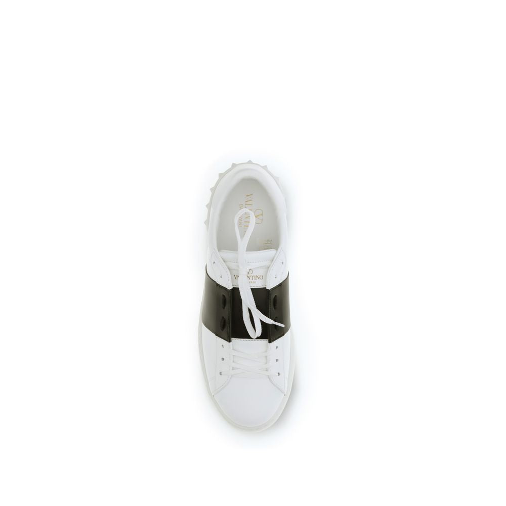 Valentino Garavani White Calf Leather Bos Taurus Low Top Sneakers | Regal Royce