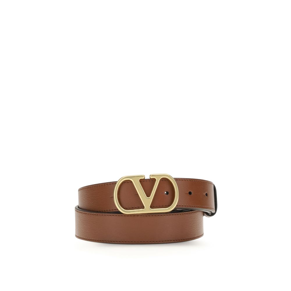 Valentino Garavani Brown Calf Leather Bos Taurus Regular Belt | Regal Royce