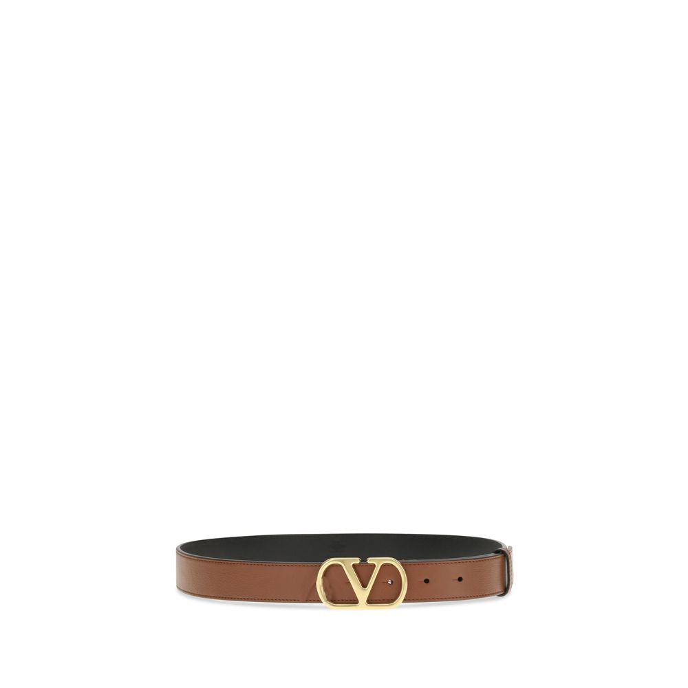 Valentino Garavani Brown Calf Leather Bos Taurus Regular Belt | Regal Royce