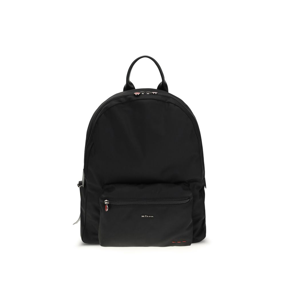 Kiton Black Nylon Backpack | Regal Royce
