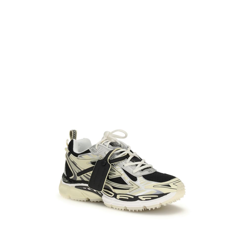 Off-White Multicolor Fabric Athletic Sneakers | Regal Royce