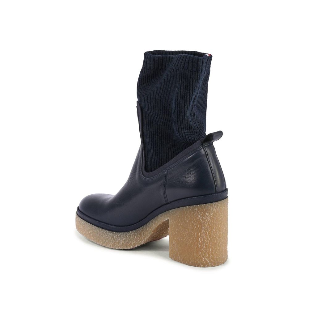 Tommy Hilfiger Blue Leather Ankle Boots | Regal Royce