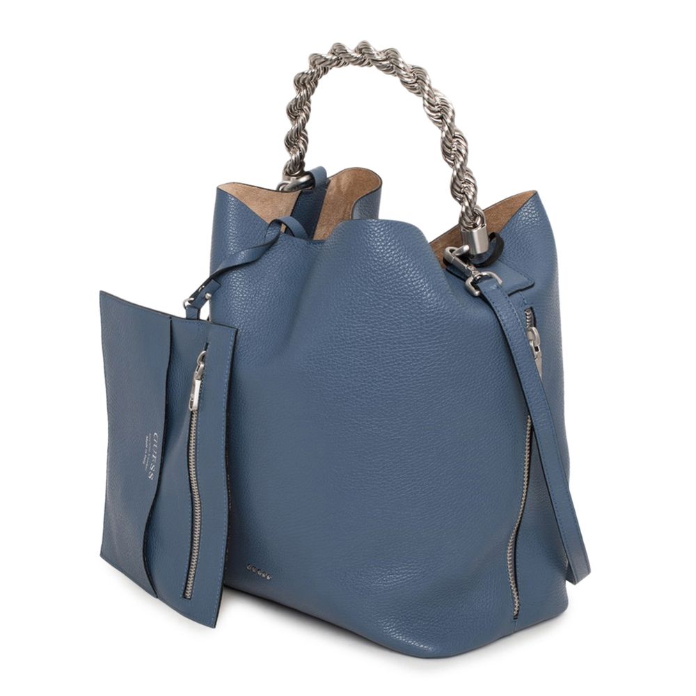 Guess Blue Leather Shoulder Bag | Regal Royce