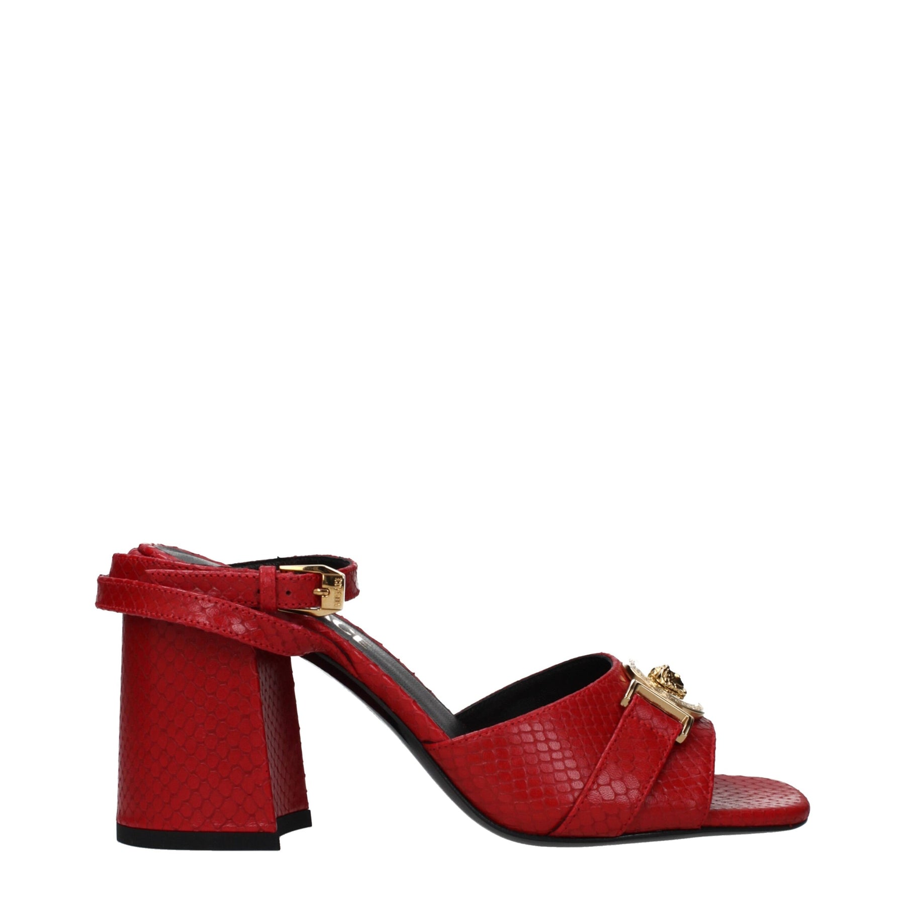 Versace Red Leather Platform Sandals | Regal Royce