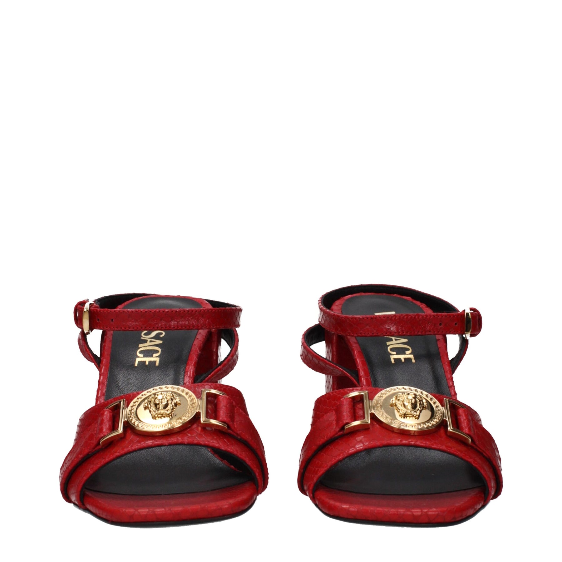 Versace Red Leather Platform Sandals | Regal Royce