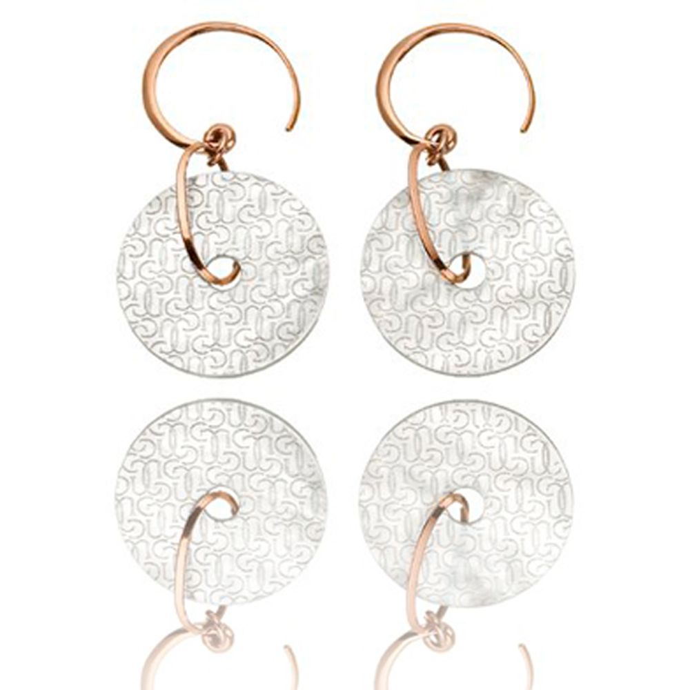GC Bicolor Silver Earrings | Regal Royce