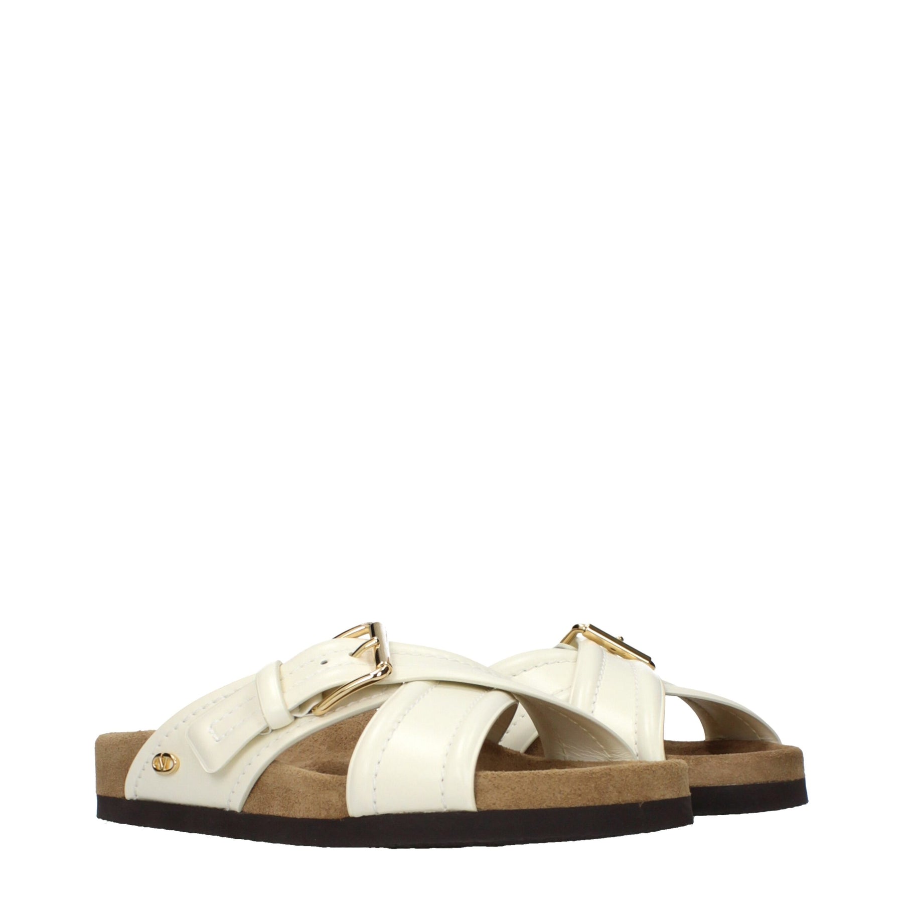 Valentino Garavani Beige Leather Slippers | Regal Royce