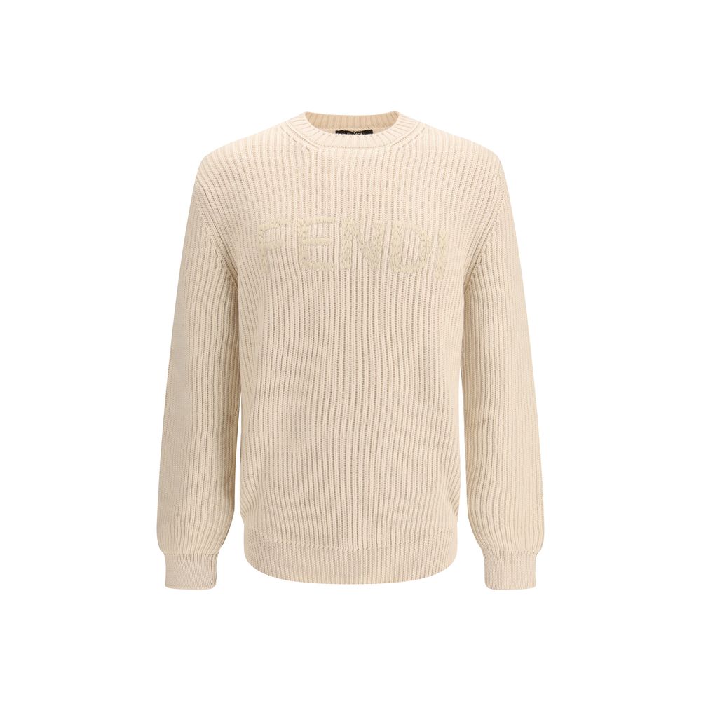 Fendi Beige Fleece Wool Sweatshirt | Regal Royce
