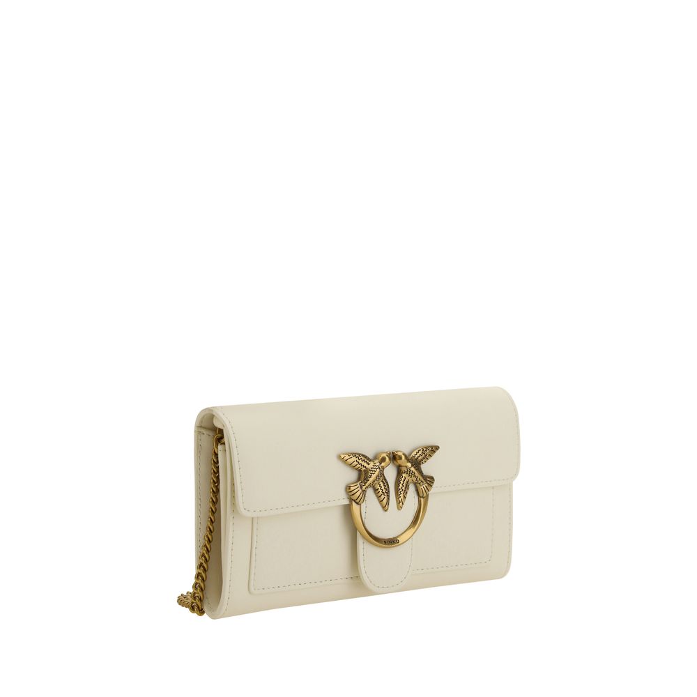 PINKO White Calf Leather Bos Taurus Shoulder Bag | Regal Royce